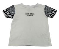 Bílé perforované sportovní tričko s nápisem zn. River Island