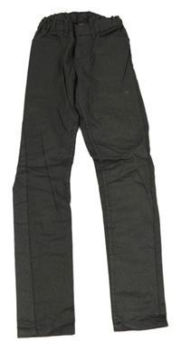Antracitové třpytivé skinny kalhoty zn. Y.F.K.