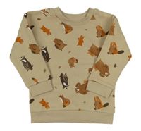 Béžová mikina s lesními zvířaty Primark