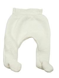 Smetanové prošívané teplákové polodupky Petit Bateau