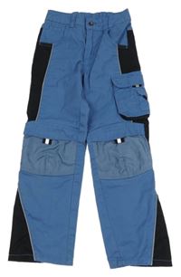 Modro-černé pracovní kalhoty s kapsami Active Touch