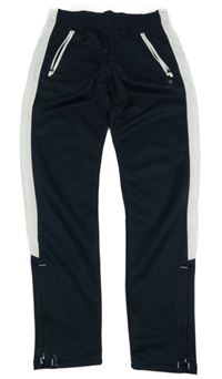 Tmavomodré sportovní tepláky s pruhem H&M