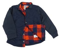 Tmavomodrá teplákovo/šusťáková jarní bunda Next