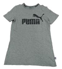 Šedé melírované tričko s logem Puma