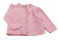 Růžové sametové propínací triko se psem Topolino