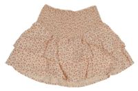 Růžová květovaná vrstvená sukně M&S