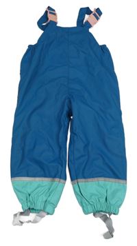 Petrolejovo-tyrkysové nepromokavé podšité laclové kalhoty X-Mail