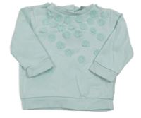 Mátová mikina s 3D květy F&F