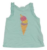 Světlemodrý top se zmrzlinou H&M