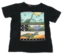 Černé tričko s dinosaury Dopodopo