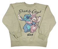 Béžová mikina se Stitchem a Angel Disney