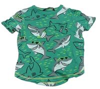 Zelené tričko se žraloky George