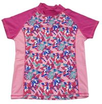 Růžové vzorované UV tričko Crane
