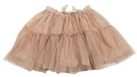 Starorůžová tylová třpytivá sukně H&M