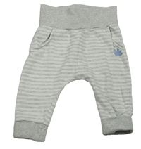 Bílo-šedé pruhované tepláky s dinem Mothercare