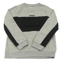 Šedo-černá mikina s nápisem zn. Primark
