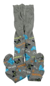 Šedé punčocháče s ovladači 