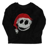 Černá chlupatá mikina s obrázkem Primark