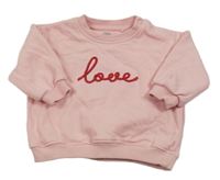 Růžová mikina s nápisem F&F