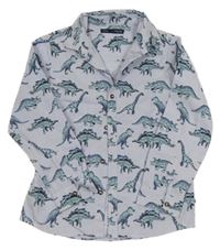 Lila košile s dinosaury Next