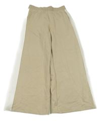 Béžové široké tepláky se smetanovým pruhem C&A