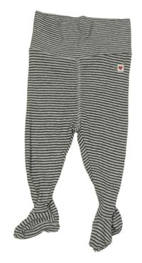 Šedo-černé pruhované polodpuky H&M