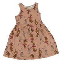 Starorůžové šaty s králíky H&M