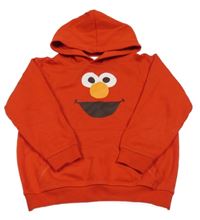 Červená mikina s příšerkou a kapucí