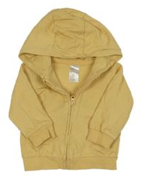 Žlutá propínací mikina s kapucí H&M