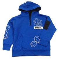 Tmavomodrá mikina se Sonicem a kapucí Primark