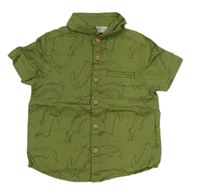 Khaki košile s krokodýly Primark