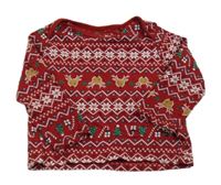 Vínové triko s obrázky a norským vzorem F&F