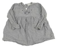 Bílo-tmavomodré pruhované šaty s čumákem Next