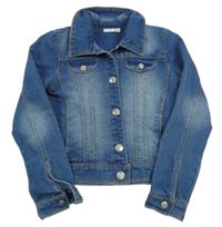 Modrá riflová crop bunda Name it