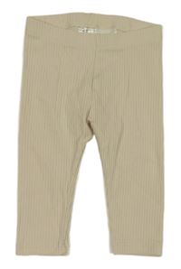 Béžové žebrované legíny H&M