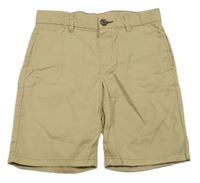 Béžové plátěné chino kraťasy H&M