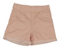 Světlerůžové riflové kraťasy H&M