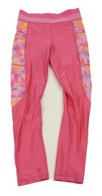 Růžovo-lila-oranžové sportovní legíny Dunnes Stores