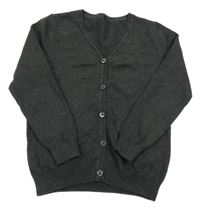 Tmavošedý propínací svetr George