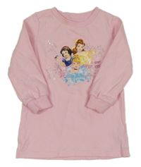 Světlerůžové teplákové šaty s princeznami Disney