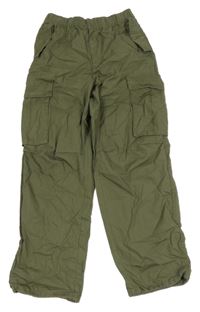 Khaki plátěné cargo kalhoty H&M