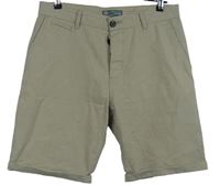 Pánské béžové vzorované plátěné chino kraťasy Denim vel. 32