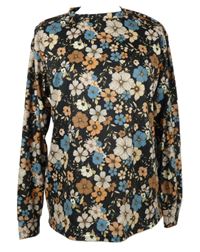 Dámské tmavomodré kytičkované triko Emery Rose 