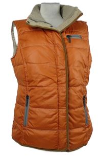 Dámská oranžová šusťáková zateplená péřová vesta White Label 