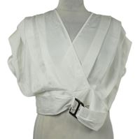 Nové - Dámská bílá crop halenka Degaje 