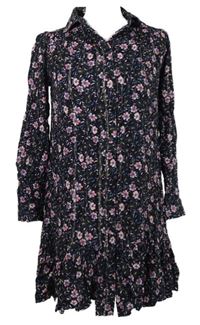 Dámská černá květovaná halenková tunika Oliver Bonas 