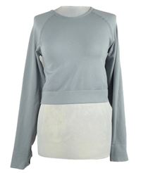 Nové - Dámské šedé sportovní funkční crop triko Workout 