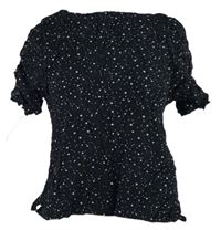 Dámská černá hvězdičkovaná halenka H&M