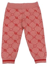 Růžové vzorované pletené tepláky River Island
