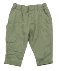 Khaki plátěné kalhoty s kapsou F&F